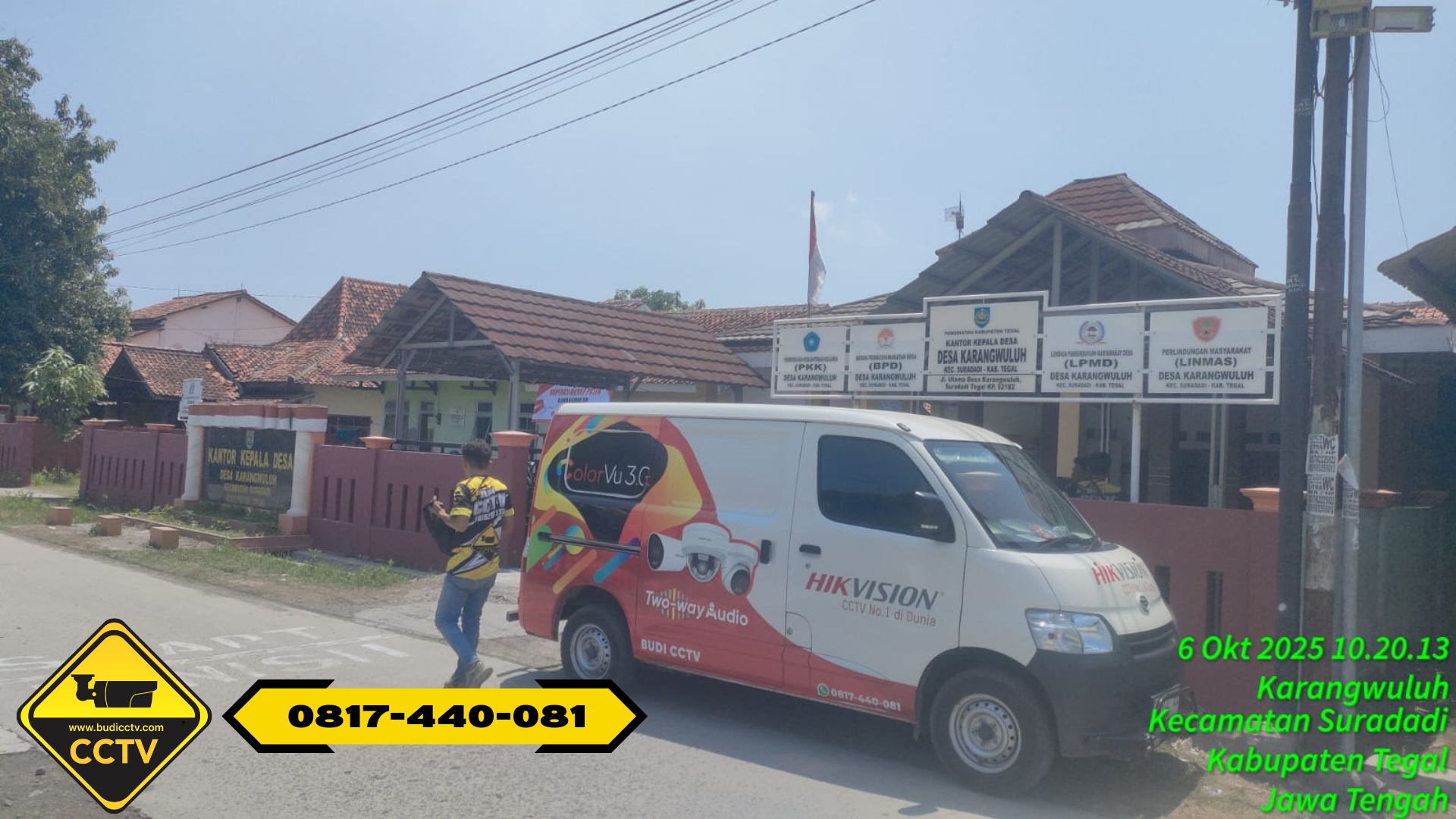 Layanan Pasang CCTV di Tegal – Proses Instalasi CCTV di Balai Desa Karangwuluh