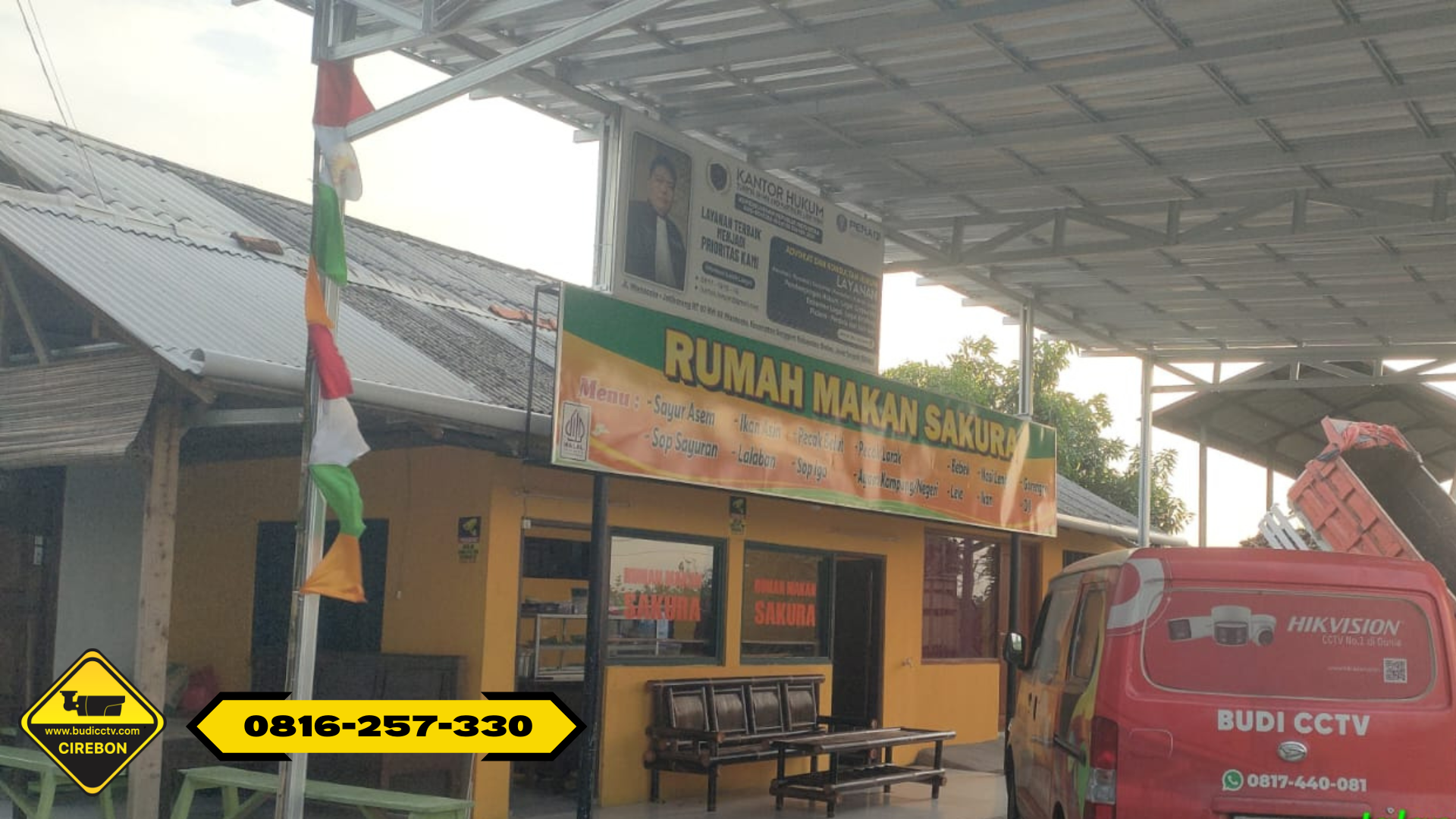 Pasang CCTV di Cirebon: Pemasangan CCTV Hilook 4 Channel 2MP di Warung Makan Sakura