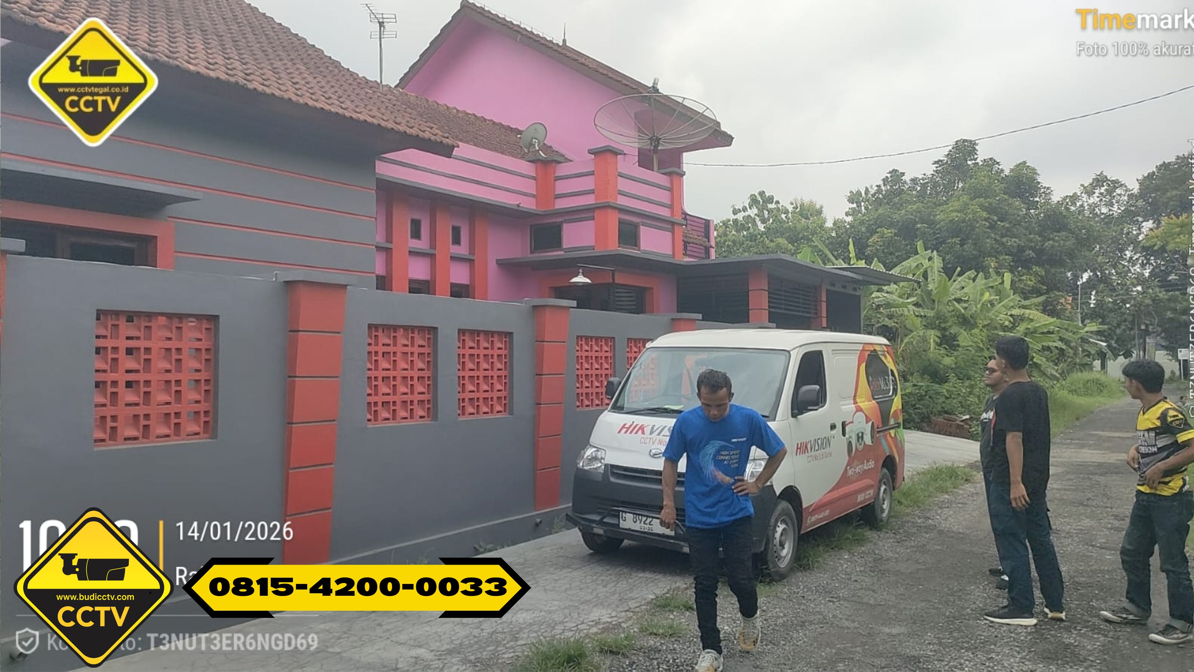 Pemasangan CCTV Hikvision 4 Channel 5MP ColorVu Audio + Two Way Audio di Rumah Wilayah Trisanja