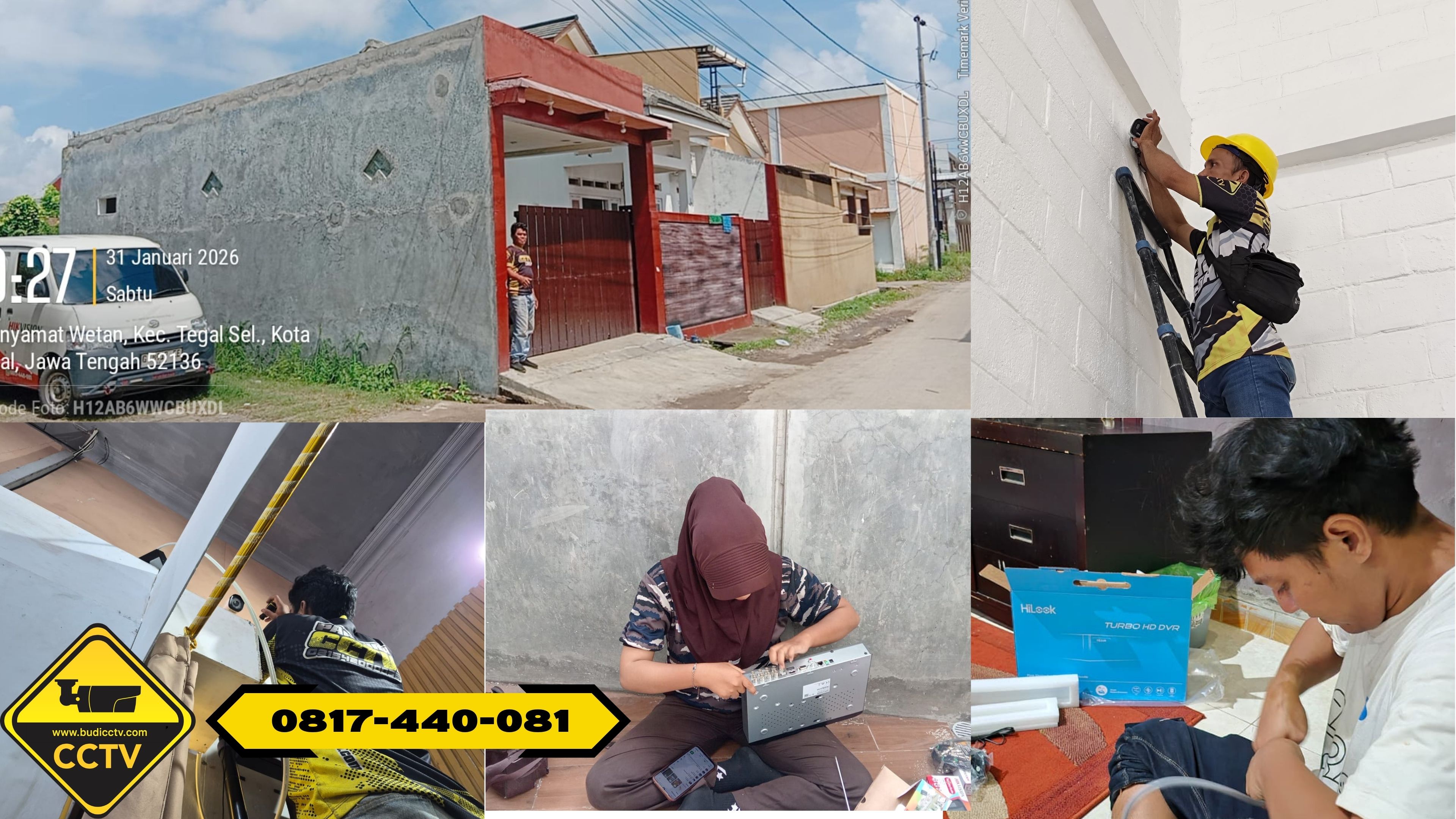 Pasang CCTV Hikvision 16 Channel Smart Hybrid Light 2MP di Ruko Area Kajen