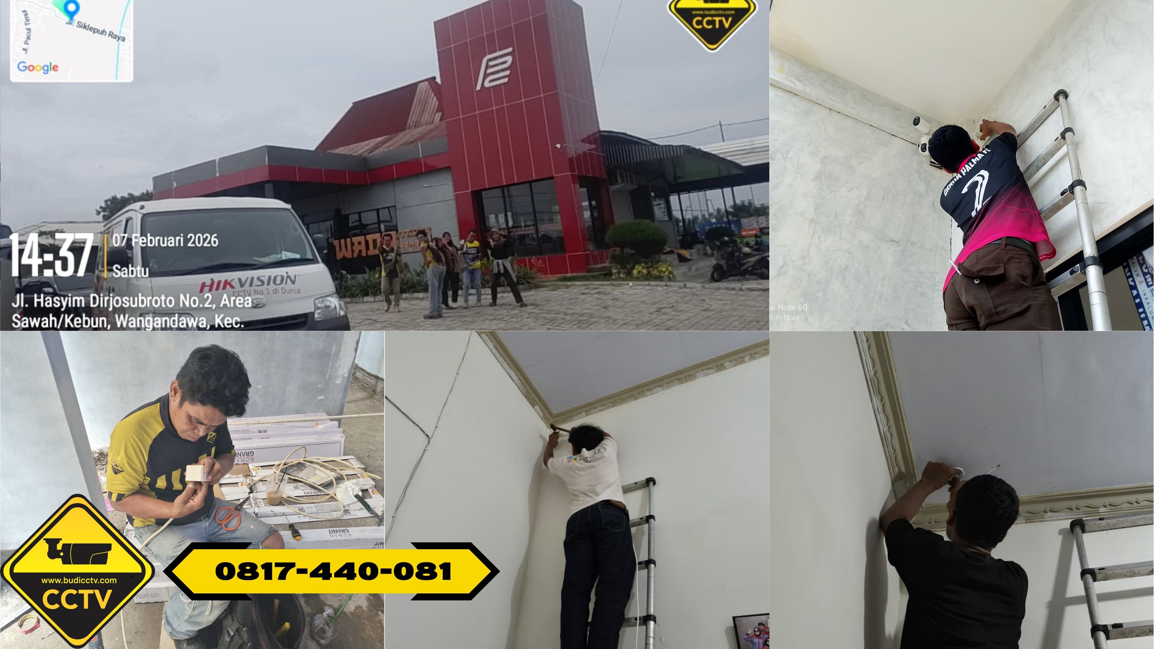 Pasang CCTV Hikvision 4 Channel Smart Hybrid Light 2MP di Resto Kota Tegal