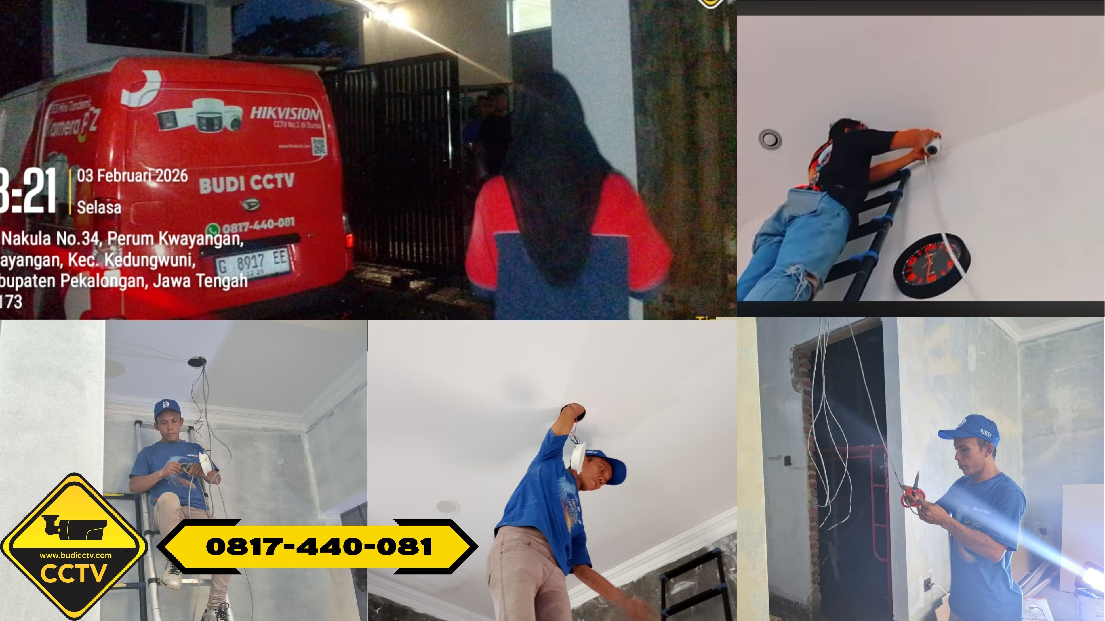 Instalasi CCTV Hikvision 8 Channel 2MP Infrared Full HD di Rumah Area Kota Tegal