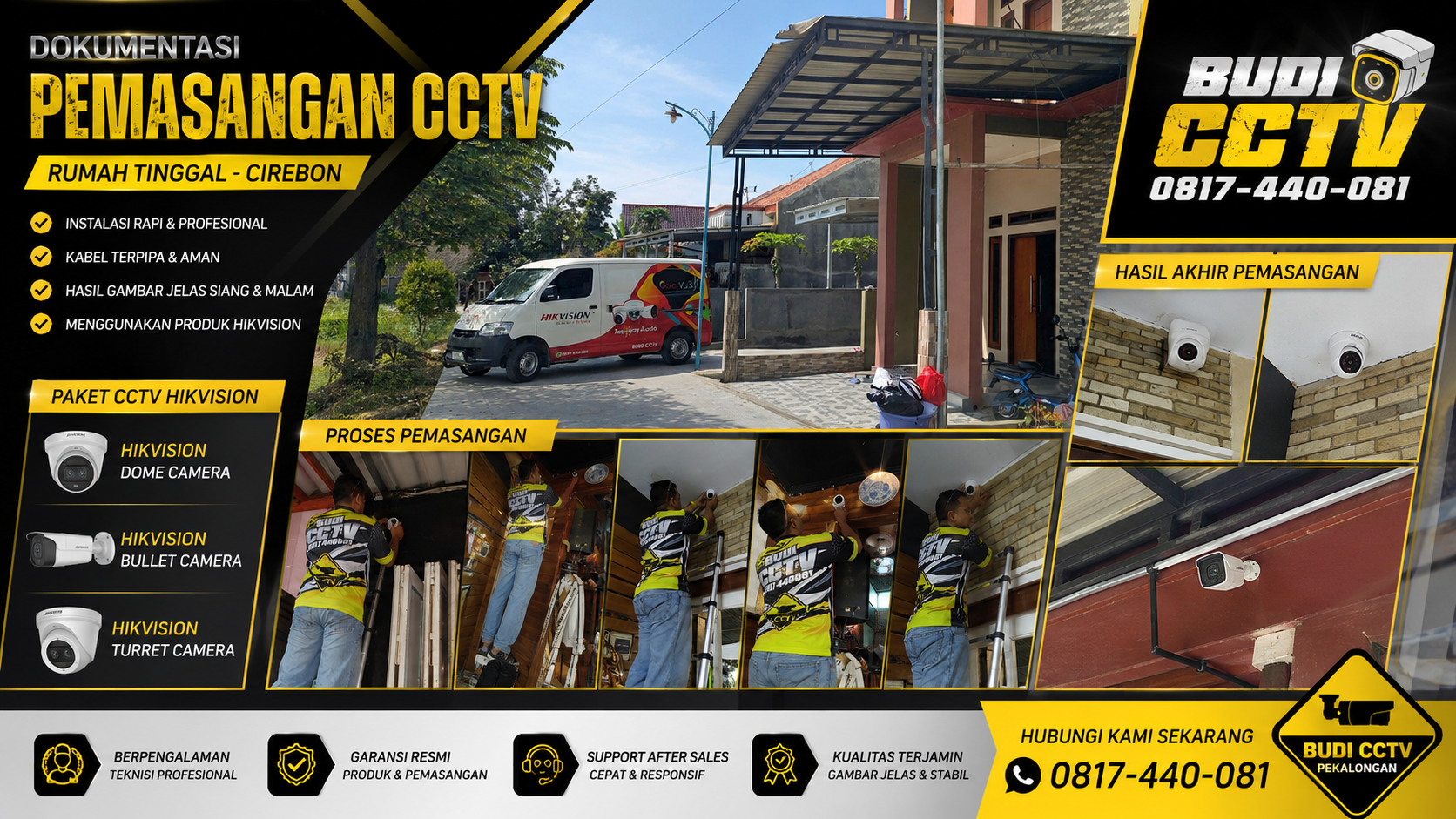 Instalasi CCTV di Cirebon oleh Tim Teknisi Budi CCTV Pekalongan