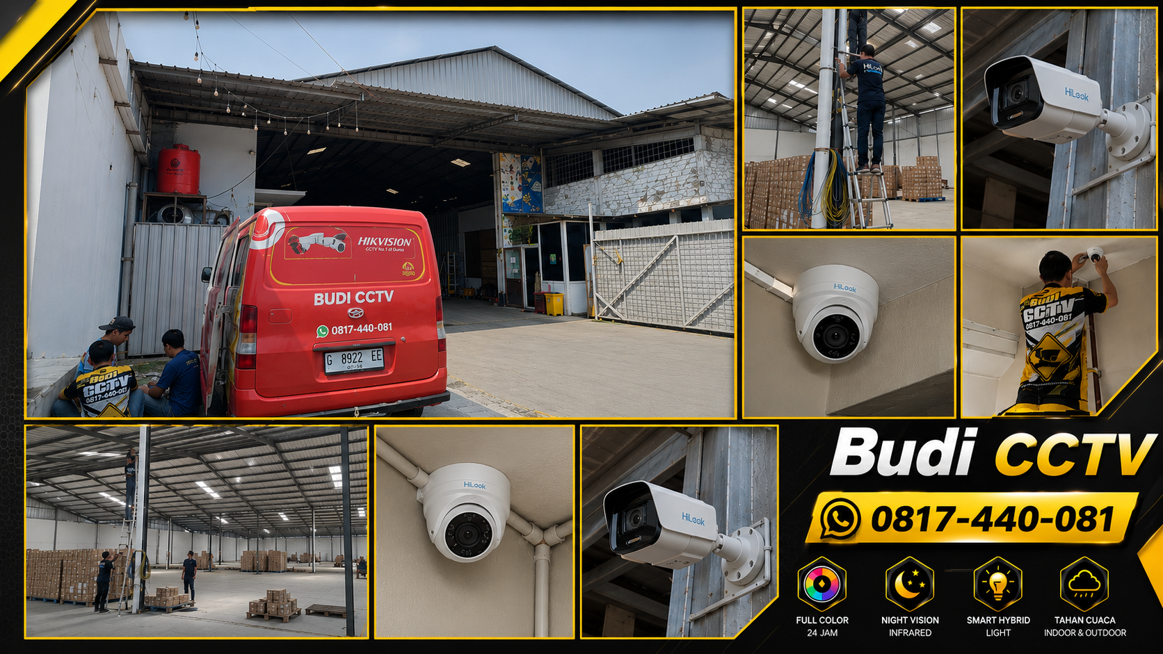 Pemasangan CCTV Hikvision untuk Pabrik Area Pemalang oleh Budi CCTV Pekalongan