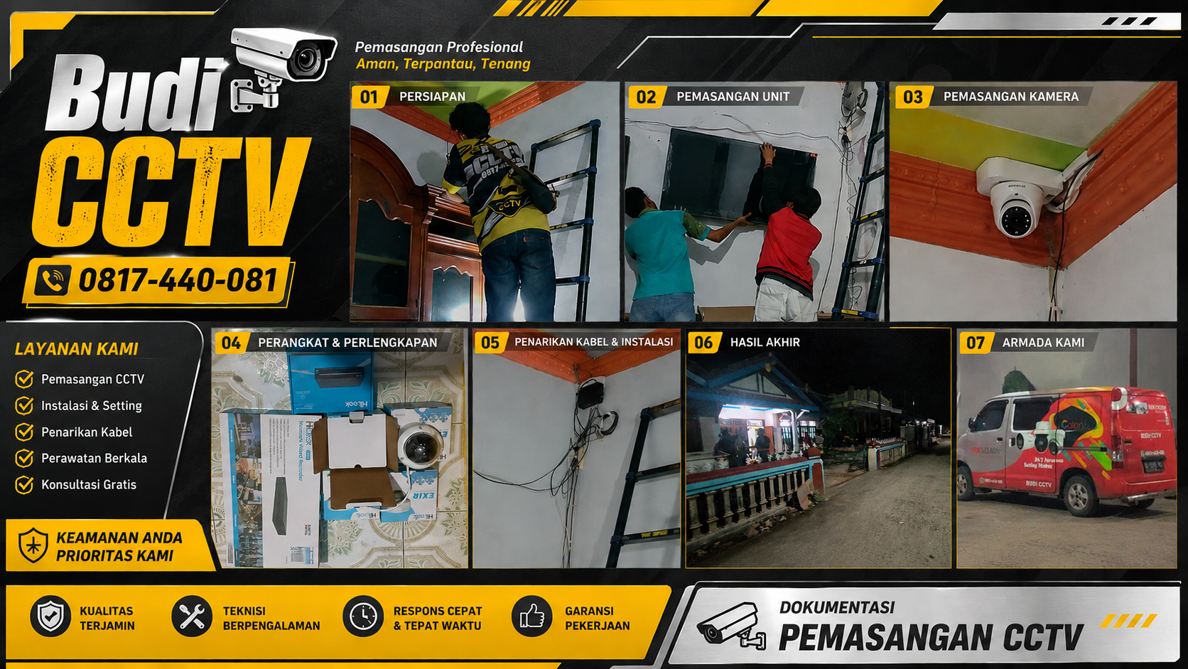 Pemasangan CCTV Hilook IP Camera di Rumah Area Tegal Oleh Budi CCTV