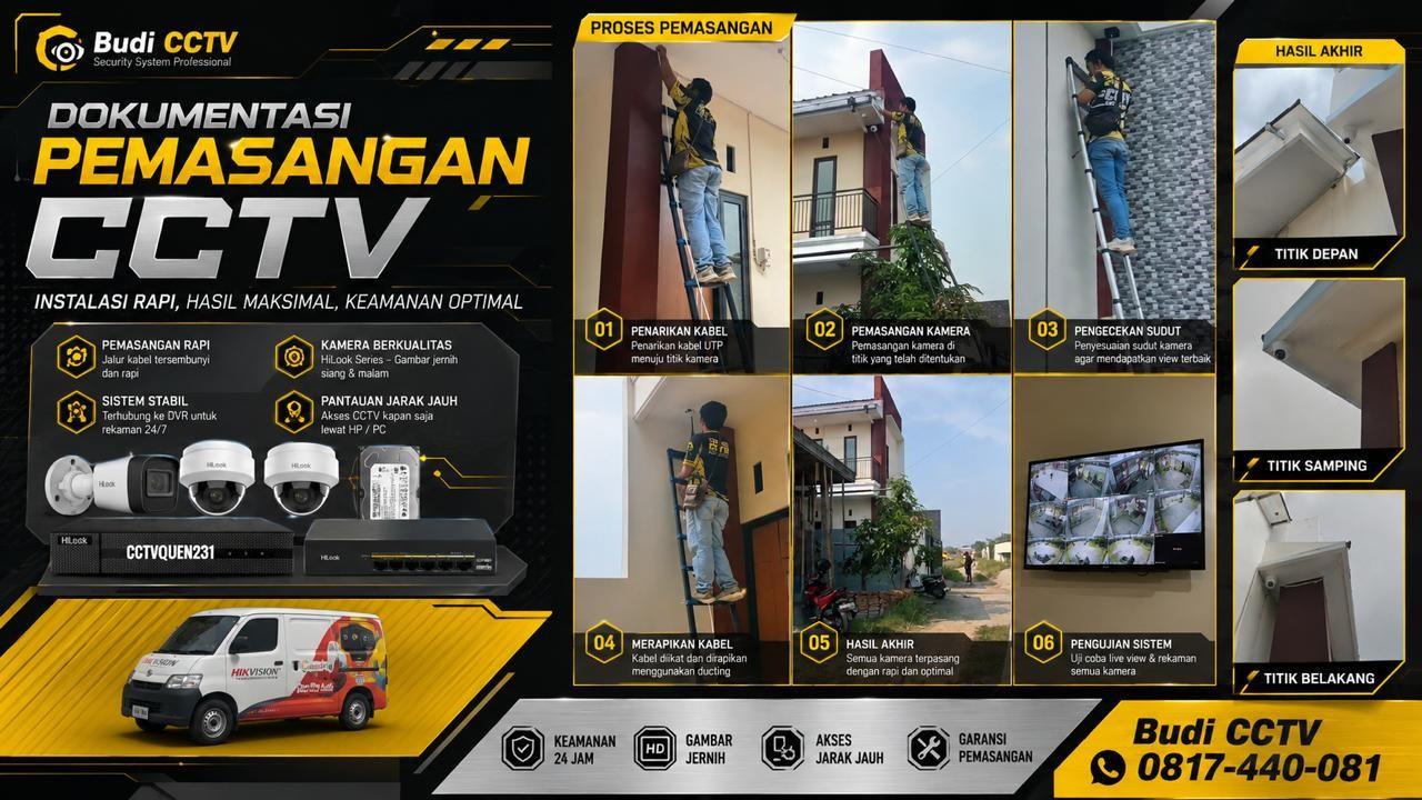 Instalasi  CCTV HiLook IP Camera di Rumah Perumahan Batang oleh Budi CCTV