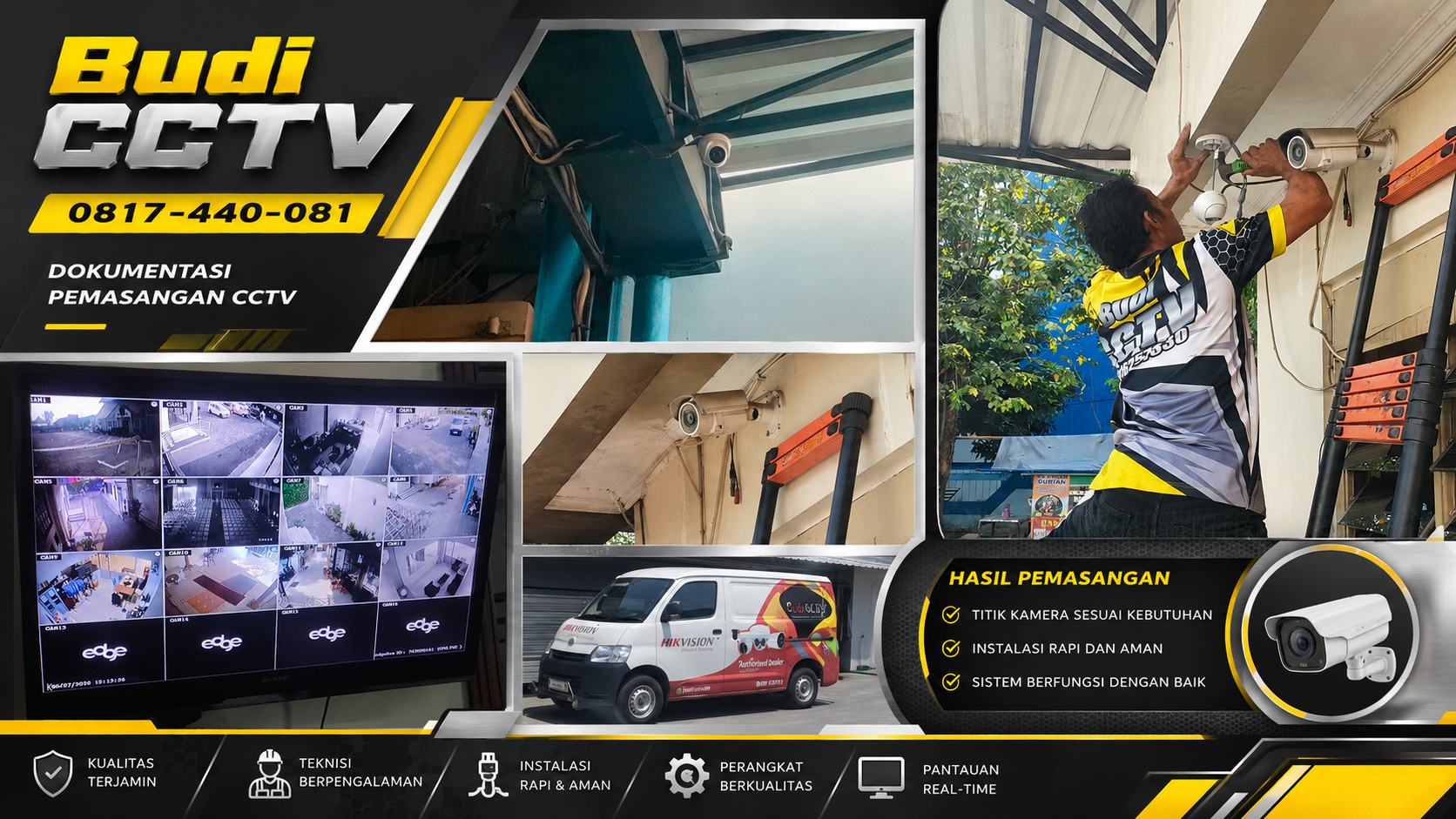 Instalasi CCTV Hikvision Smart Hybrid Light ColorVu di Gereja Mahanaim Tegal