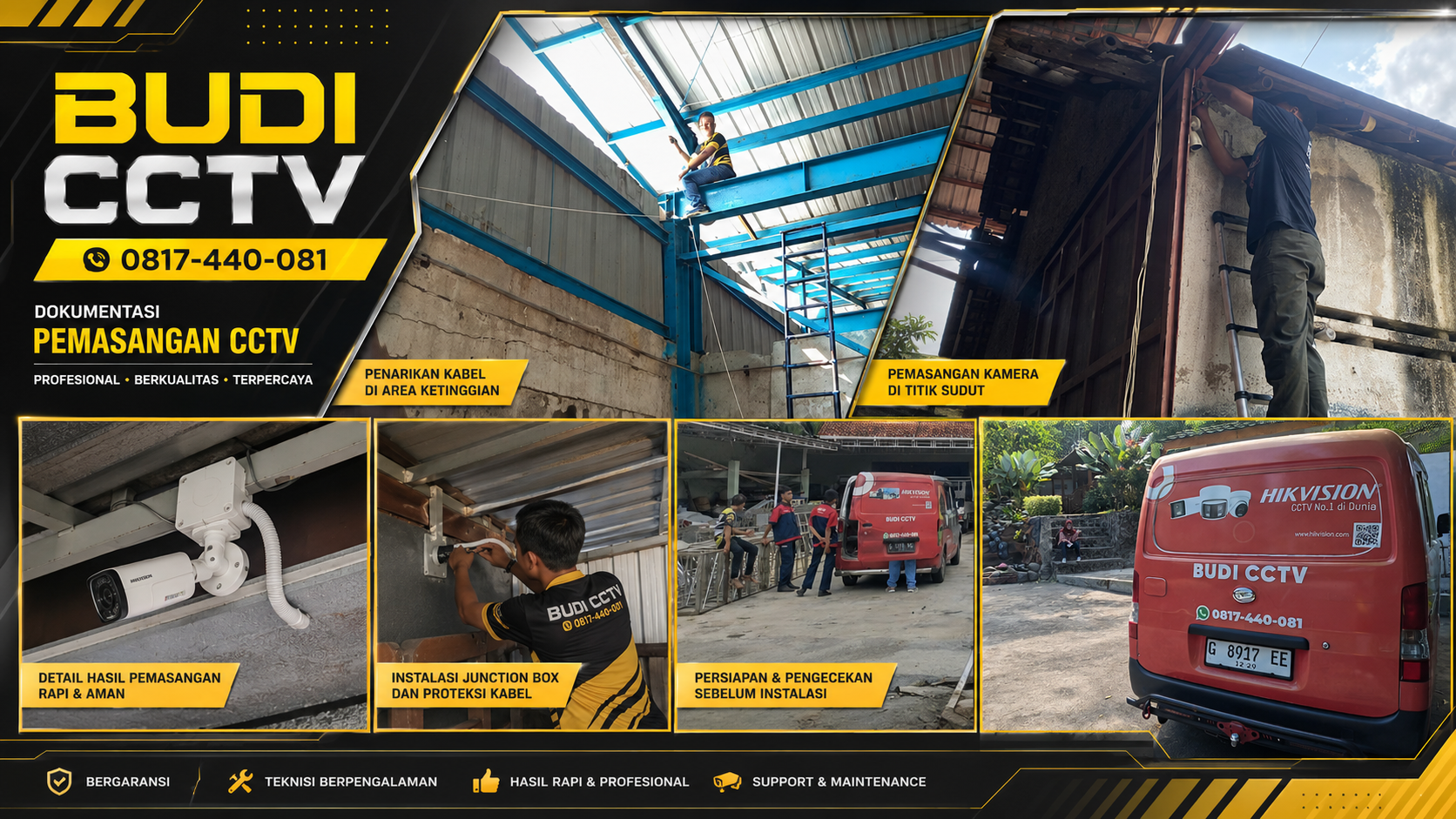 Instalasi CCTV Hikvision di Pabrik Kawasan Tegal