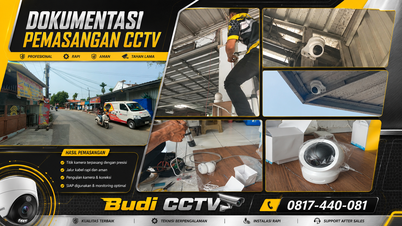 Instalasi CCTV Ezviz di Warung Seblak Wiradesa Pekalongan