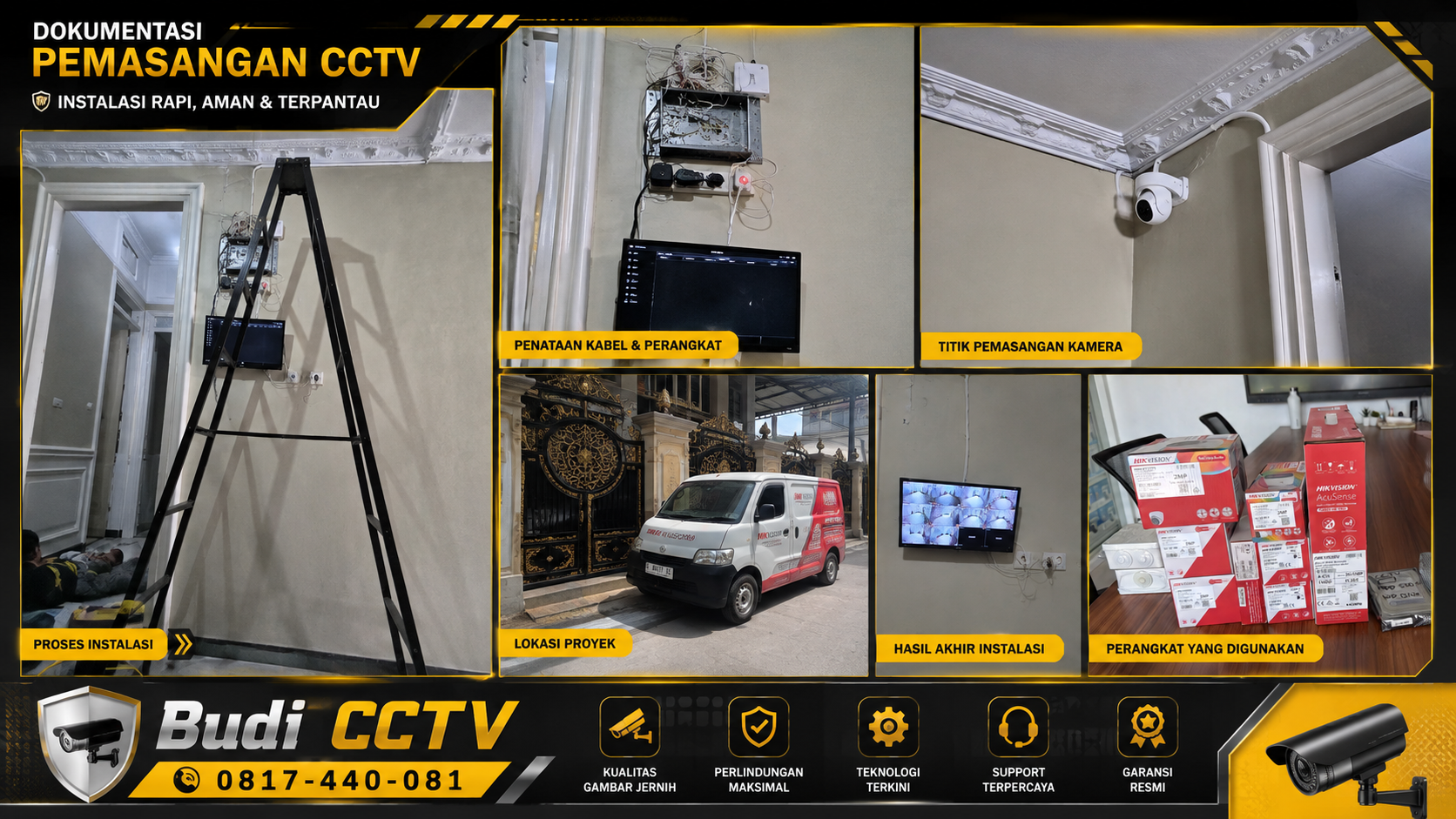 Instalasi CCTV Hikvision Two Way Audio di Rumah Tegal