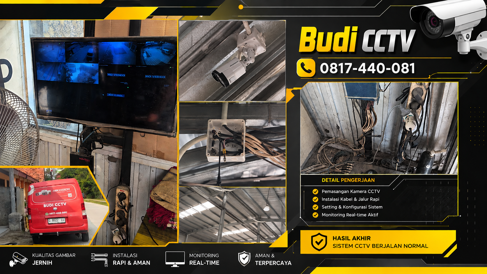 Pemasangan CCTV Hikvision untuk Gudang di Batang