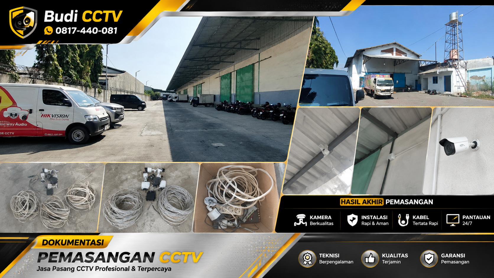 Instalasi CCTV Hikvision di Gudang PT Artaboga Cemerlang Tegal