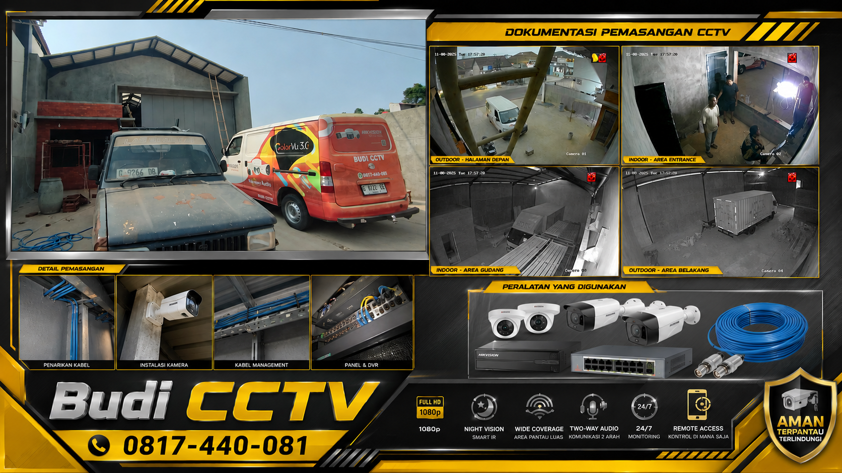 Pemasangan CCTV Hikvision di Jasa Pengiriman Pekalongan