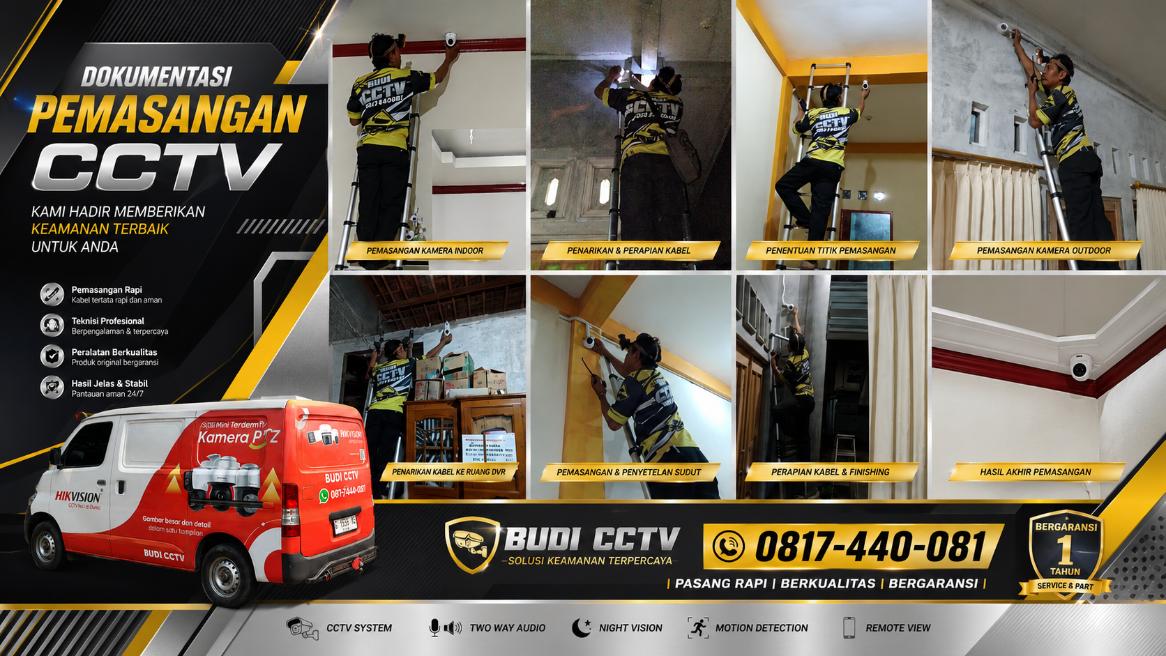 Pemasangan CCTV Hikvision di Rumah Brebes