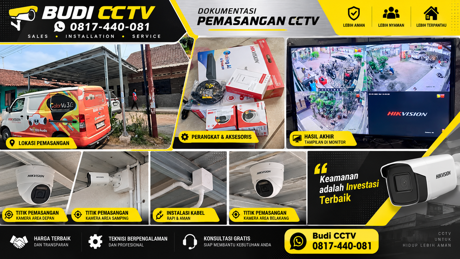 Instalasi CCTV Hikvision di Rumah Warga Batang