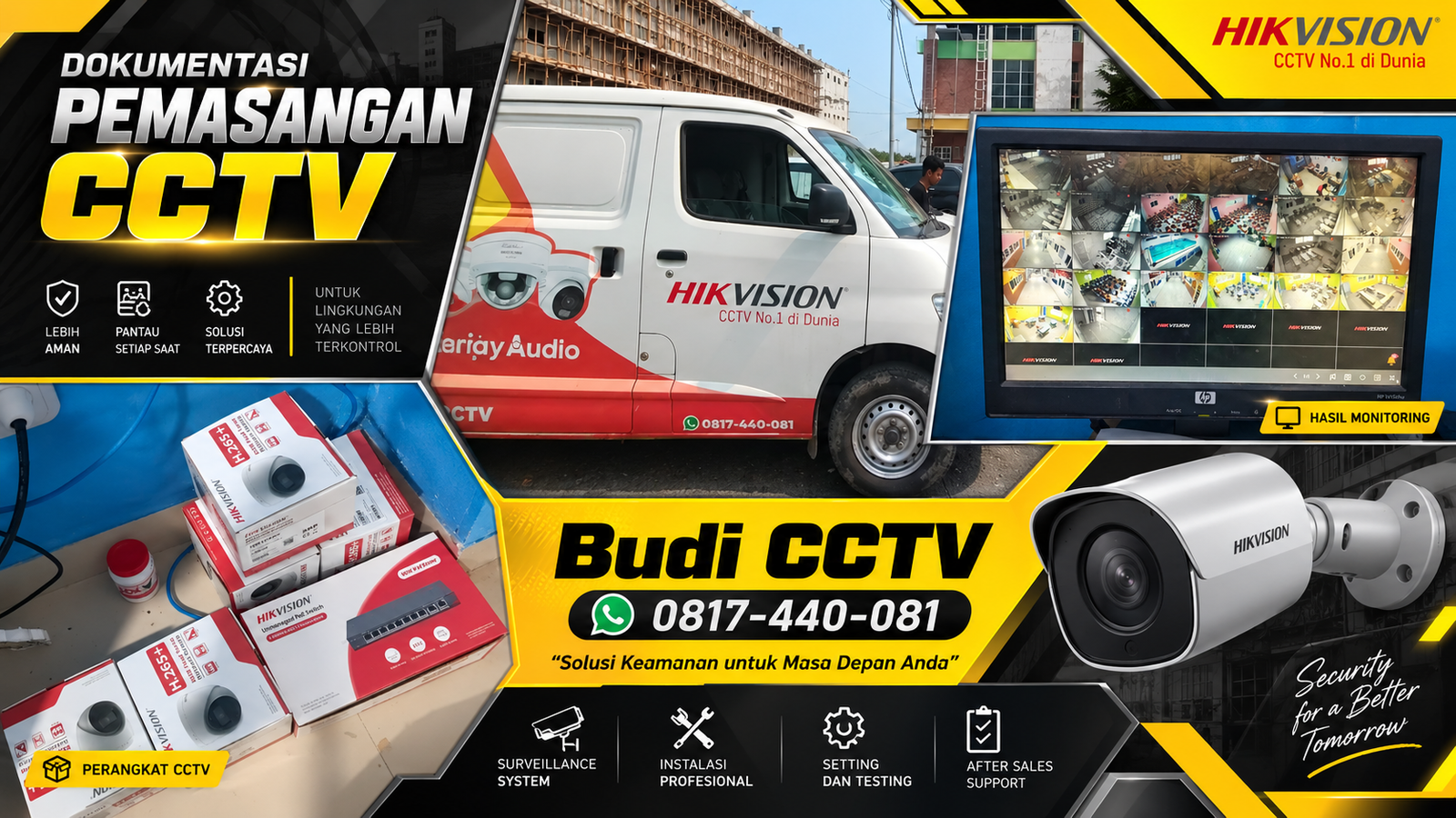 Pemasangan IP Camera Hikvision untuk Keamanan Sekolah Dasar di Tegal