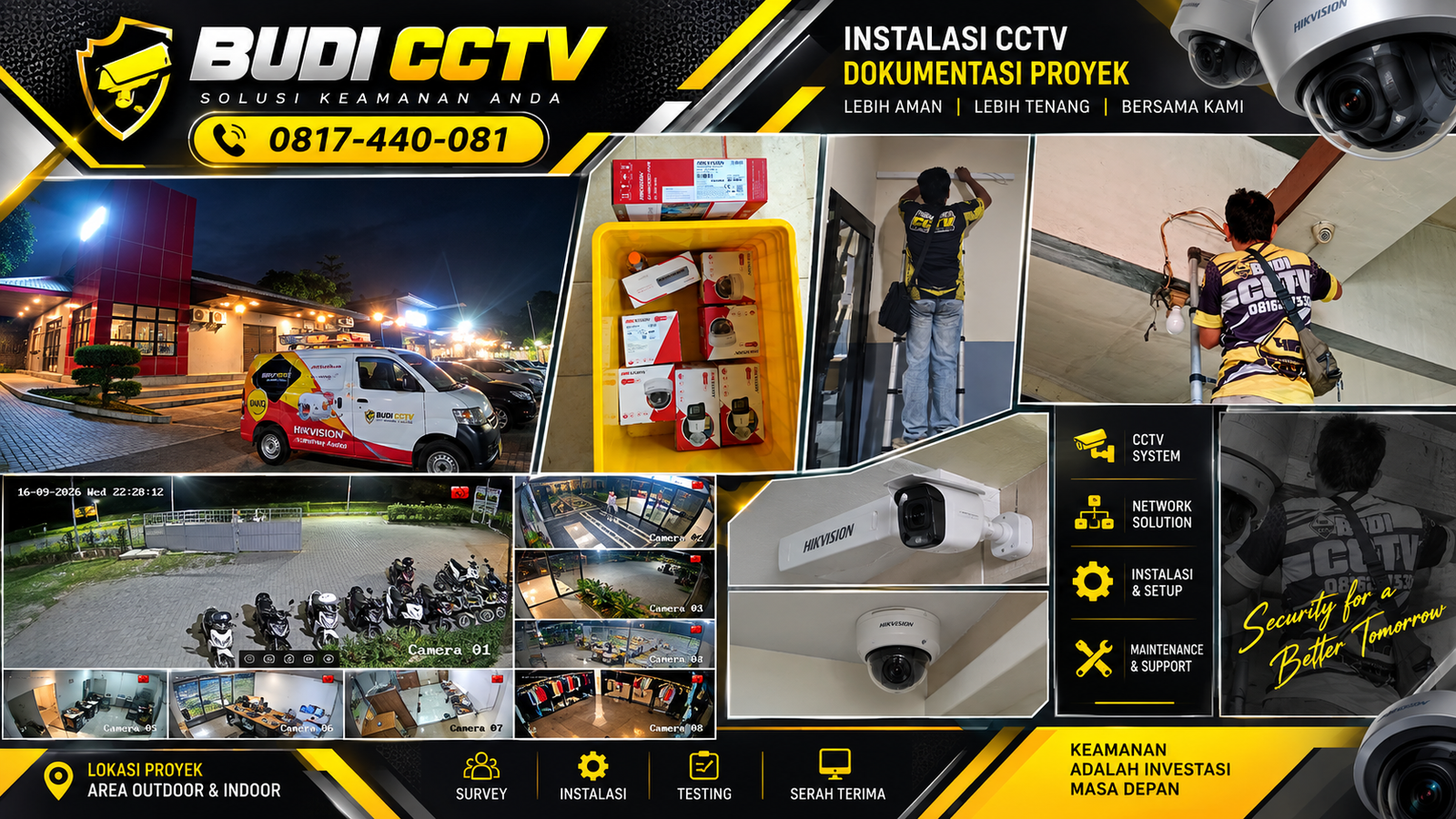 Instalasi CCTV Hikvision di Kafe, Tingkatkan Standar Keamanan Bisnis Kuliner di Tegal