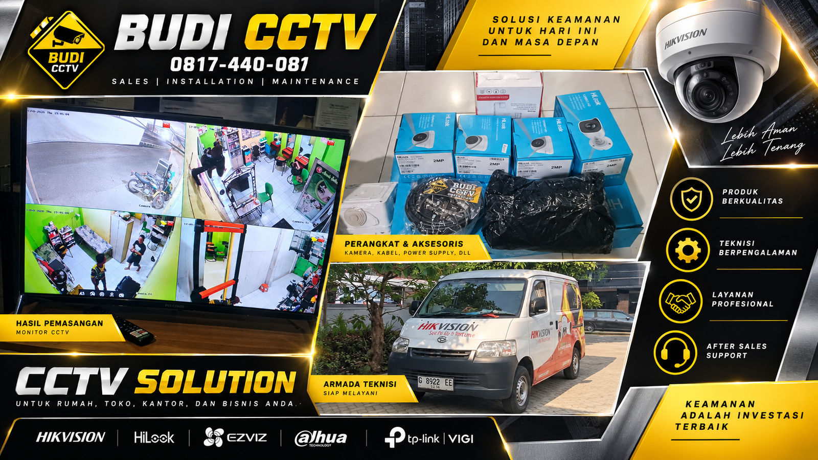 Pemasangan CCTV Hilook untuk Salon Kecantikan di Pemalang
