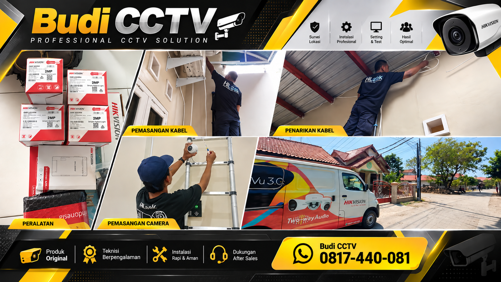 Pemasangan CCTV Hikvision untuk Rumah Tinggal di Cirebon oleh Tim Budi CCTV