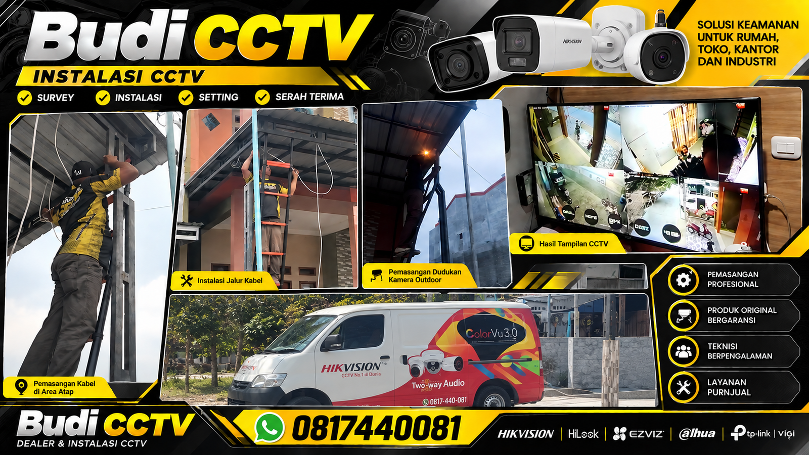 Instalasi CCTV Hikvision untuk Keamanan Rumah Tegal