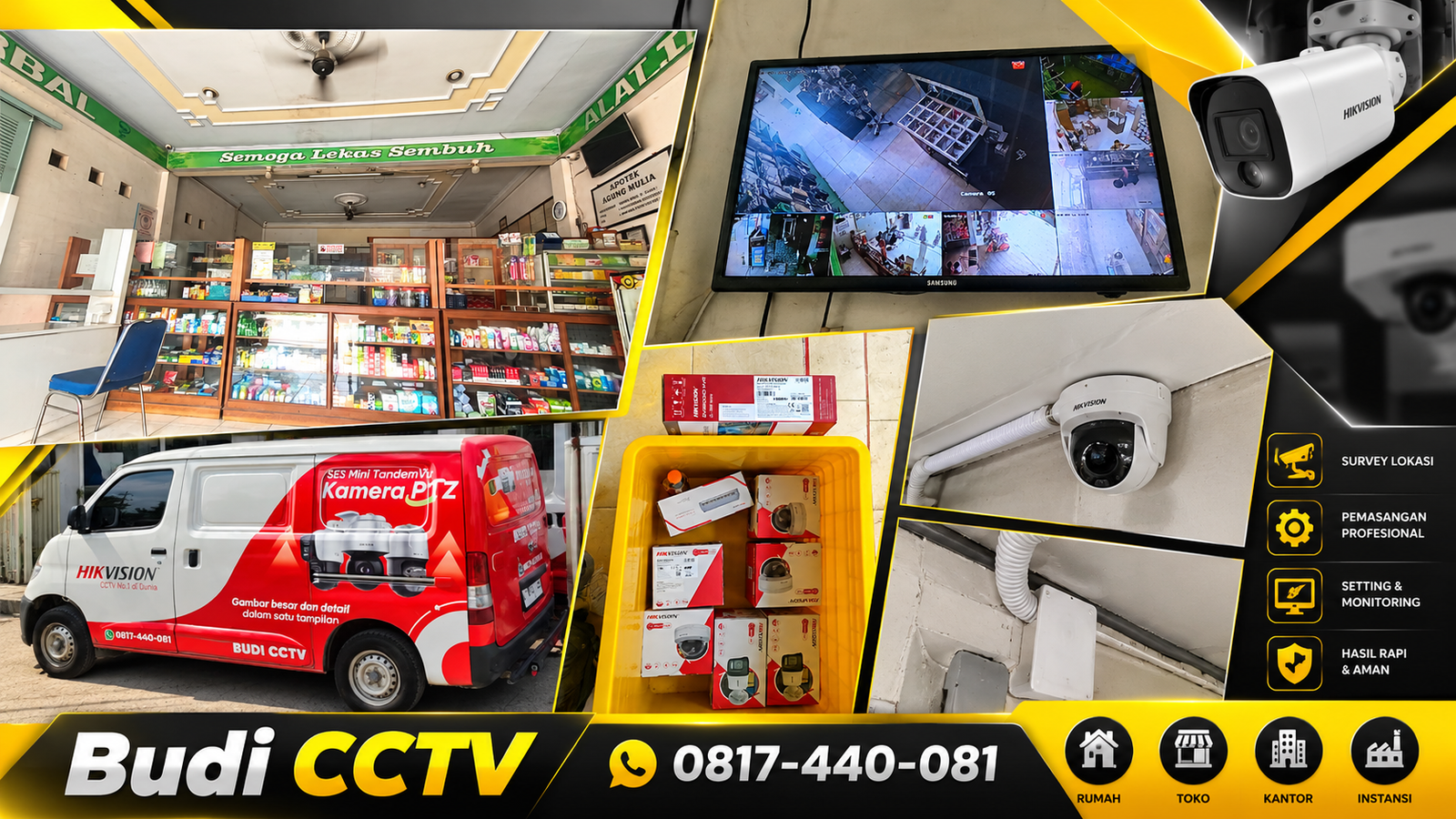 Pemasangan CCTV Hikvision Tegal untuk Pengawasan Apotek