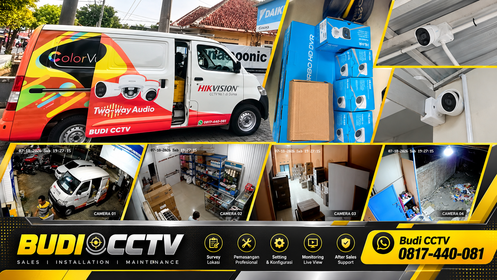 Instalasi CCTV Hilook Batang untuk Pengawasan Toko Elektronik