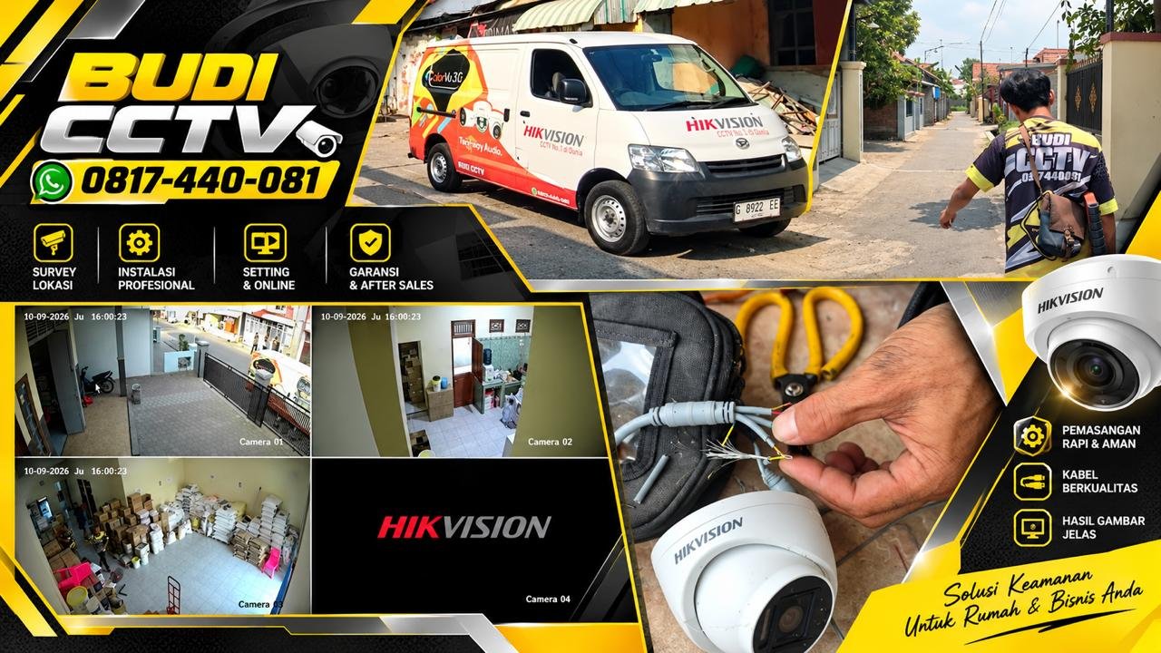 Pemasangan CCTV Hikvision untuk Gudang di Cirebon oleh Budi CCTV