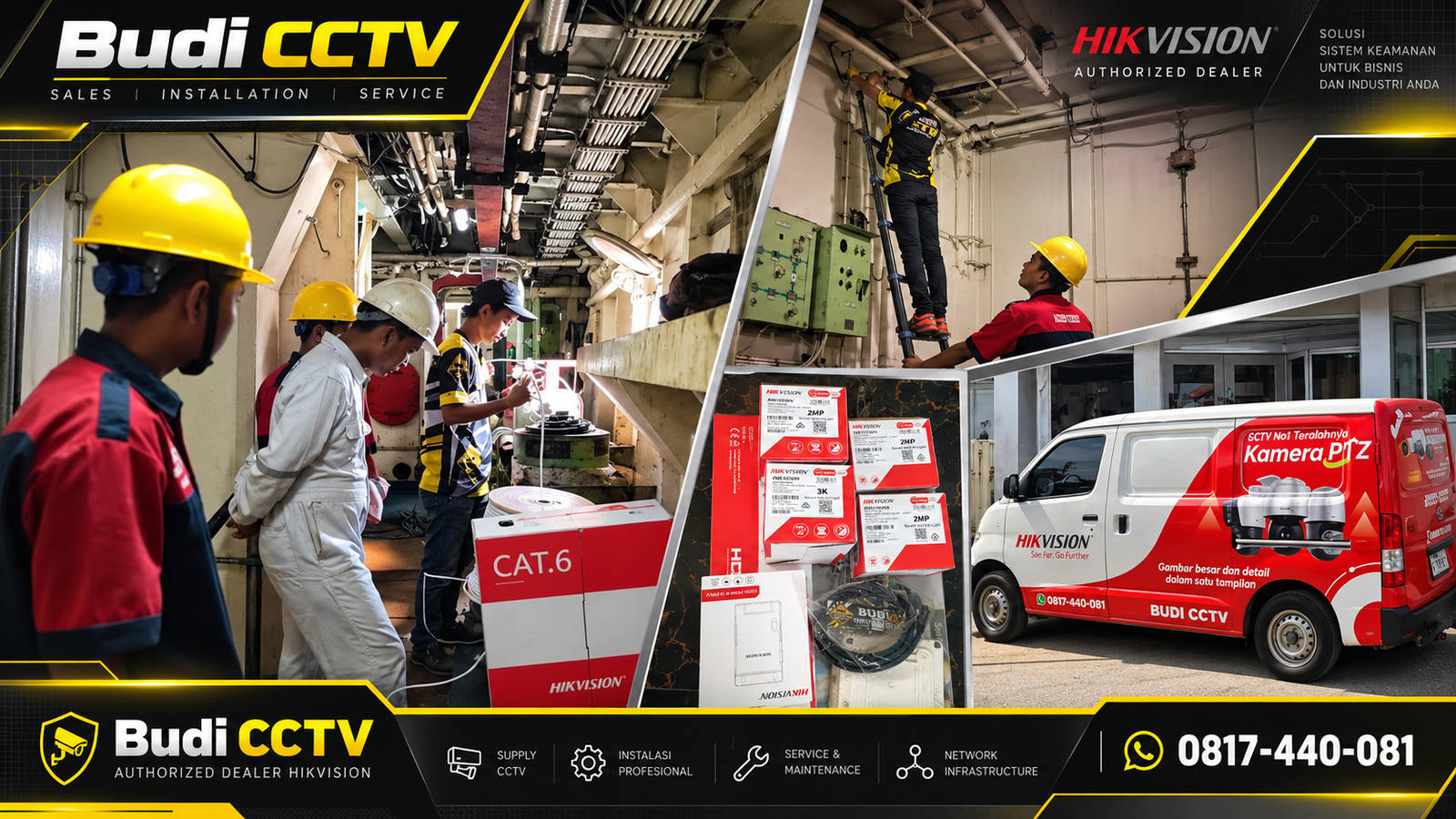Instalasi CCTV Hikvision untuk Pabrik di Cirebon