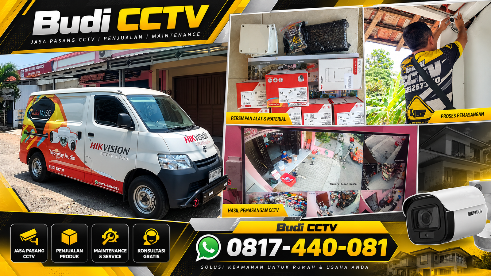 Instalasi CCTV Hikvision pada Toko di Pekalongan