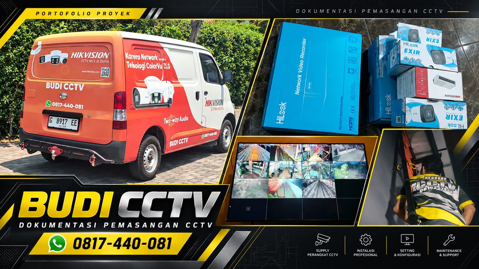 Instalasi CCTV IP Camera Hilook Cirebon untuk Peternakan Ayam