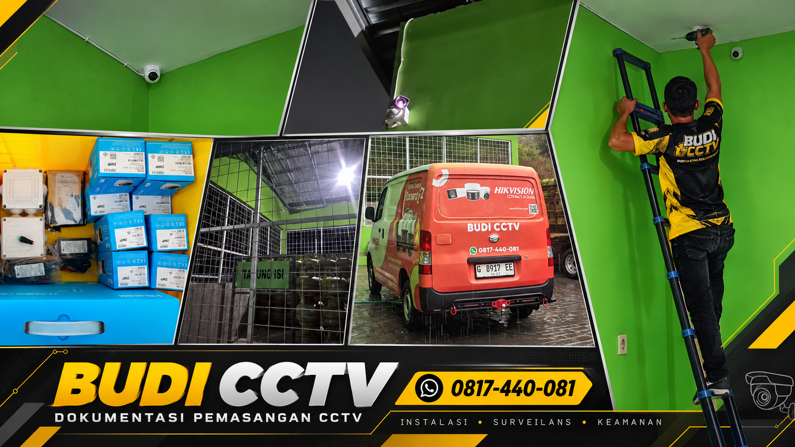 Pemasangan CCTV HiLook di Area Usaha Gas LPG Pekalongan